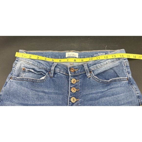 Nicole Miller Nomad Super High Rise Taper Button Fly Distressed Jeans Women’s 8 - Picture 10 of 12